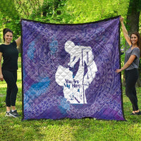 Purple Polynesia Father's Day Quilt Dad You Are My Hero