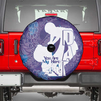 Purple Polynesia Father's Day Spare Tire Cover Dad You Are My Hero