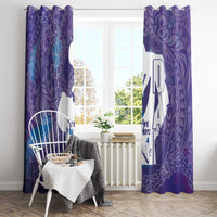 Purple Polynesia Father's Day Window Curtain Dad You Are My Hero