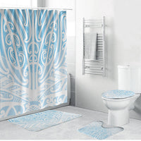 Blue New Zealand Puhoro Maori Tattoo Bathroom Set