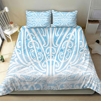 Blue New Zealand Puhoro Maori Tattoo Bedding Set