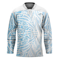 Blue New Zealand Puhoro Maori Tattoo Hockey Jersey
