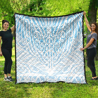 Blue New Zealand Puhoro Maori Tattoo Quilt