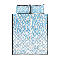 Blue New Zealand Puhoro Maori Tattoo Quilt Bed Set