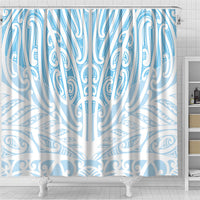 Blue New Zealand Puhoro Maori Tattoo Shower Curtain