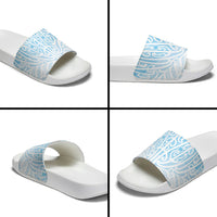 Blue New Zealand Puhoro Maori Tattoo Slide Sandals