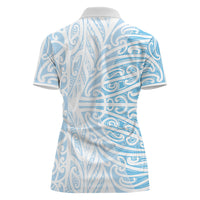 Blue New Zealand Puhoro Maori Tattoo Women Polo Shirt