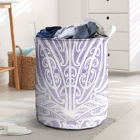 Purple New Zealand Puhoro Maori Tattoo Laundry Basket