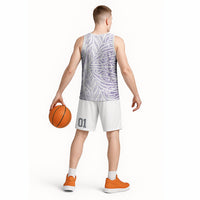 Purple New Zealand Puhoro Maori Tattoo Basketball Jersey