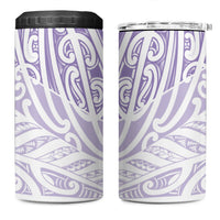 Purple New Zealand Puhoro Maori Tattoo 4 in 1 Can Cooler Tumbler