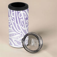 Purple New Zealand Puhoro Maori Tattoo 4 in 1 Can Cooler Tumbler