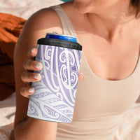 Purple New Zealand Puhoro Maori Tattoo 4 in 1 Can Cooler Tumbler