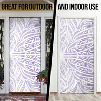 Purple New Zealand Puhoro Maori Tattoo Door Cover