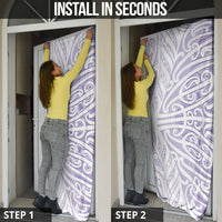 Purple New Zealand Puhoro Maori Tattoo Door Cover