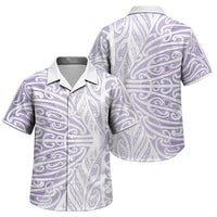 Purple New Zealand Puhoro Maori Tattoo Family Matching Short Sleeve Bodycon Dress and Hawaiian Shirt LT14 Son's Shirt Purple - Polynesian Pride