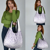 Purple New Zealand Puhoro Maori Tattoo Grocery Bag