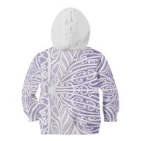 Purple New Zealand Puhoro Maori Tattoo Kid Hoodie