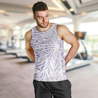 Purple New Zealand Puhoro Maori Tattoo Men Tank Top