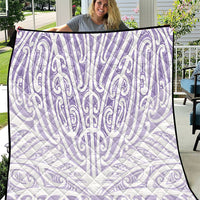 Purple New Zealand Puhoro Maori Tattoo Quilt