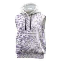 Purple New Zealand Puhoro Maori Tattoo Sleeveless Hoodie