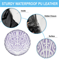 Purple New Zealand Puhoro Maori Tattoo Spare Tire Cover