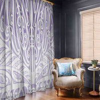 Purple New Zealand Puhoro Maori Tattoo Window Curtain