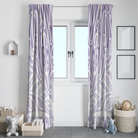 Purple New Zealand Puhoro Maori Tattoo Window Curtain