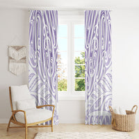 Purple New Zealand Puhoro Maori Tattoo Window Curtain