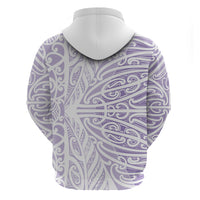Purple New Zealand Puhoro Maori Tattoo Zip Hoodie