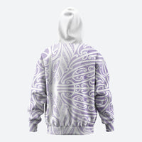 Purple New Zealand Puhoro Maori Tattoo Zip Hoodie