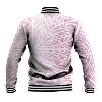 Pink New Zealand Puhoro Maori Tattoo Baseball Jacket