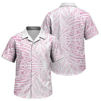 Pink New Zealand Puhoro Maori Tattoo Family Matching Short Sleeve Bodycon Dress and Hawaiian Shirt LT14 Son's Shirt Pink - Polynesian Pride