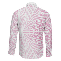 Pink New Zealand Puhoro Maori Tattoo Family Matching Tank Maxi Dress and Hawaiian Shirt