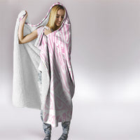 Pink New Zealand Puhoro Maori Tattoo Hooded Blanket