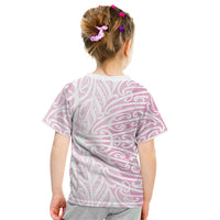 Pink New Zealand Puhoro Maori Tattoo Kid T Shirt
