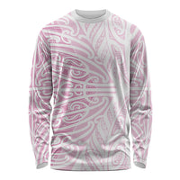 Pink New Zealand Puhoro Maori Tattoo Long Sleeve Shirt