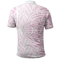 Pink New Zealand Puhoro Maori Tattoo Polo Shirt LT14 - Polynesian Pride