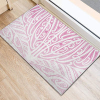 Pink New Zealand Puhoro Maori Tattoo Rubber Doormat