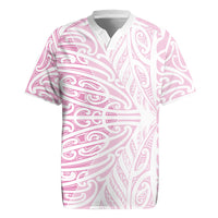 Pink New Zealand Puhoro Maori Tattoo Rugby Jersey