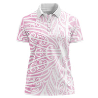 Pink New Zealand Puhoro Maori Tattoo Women Polo Shirt