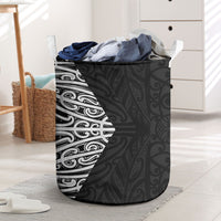 Black New Zealand Puhoro Maori Tattoo Laundry Basket