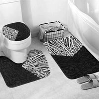 Black New Zealand Puhoro Maori Tattoo Bathroom Set