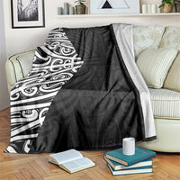 Black New Zealand Puhoro Maori Tattoo Blanket