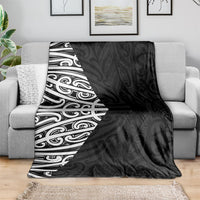 Black New Zealand Puhoro Maori Tattoo Blanket