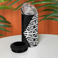 Black New Zealand Puhoro Maori Tattoo 4 in 1 Can Cooler Tumbler