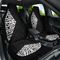 Black New Zealand Puhoro Maori Tattoo Car Seat Cover