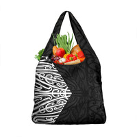 Black New Zealand Puhoro Maori Tattoo Grocery Bag