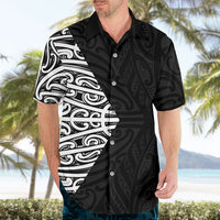 Black New Zealand Puhoro Maori Tattoo Hawaiian Shirt