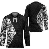Black New Zealand Puhoro Maori Tattoo Hockey Jersey