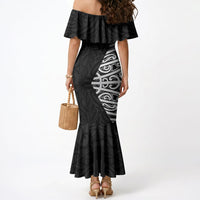 Black New Zealand Puhoro Maori Tattoo Mermaid Dress LT14 - Polynesian Pride